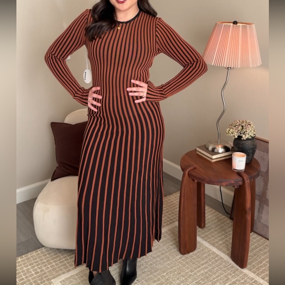Staud Claretta pleated maxi dress